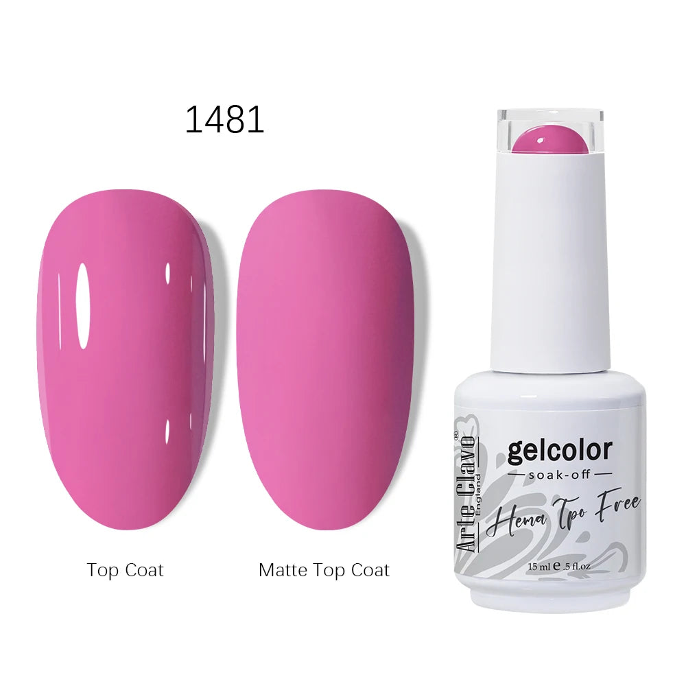 Arte Clavo 15ml HEMA TPO FREE Gel Nail Polish Pink Hybrid Nail Manicure Semi-permanent Enamels Varnish For UV LED Nails Supplies