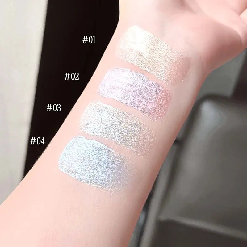 Cappuvini Radiant Highlighter Cream Gel with Fine Shimmer Pearlescent Finish High Gloss Paste for Brightening Face Makeup