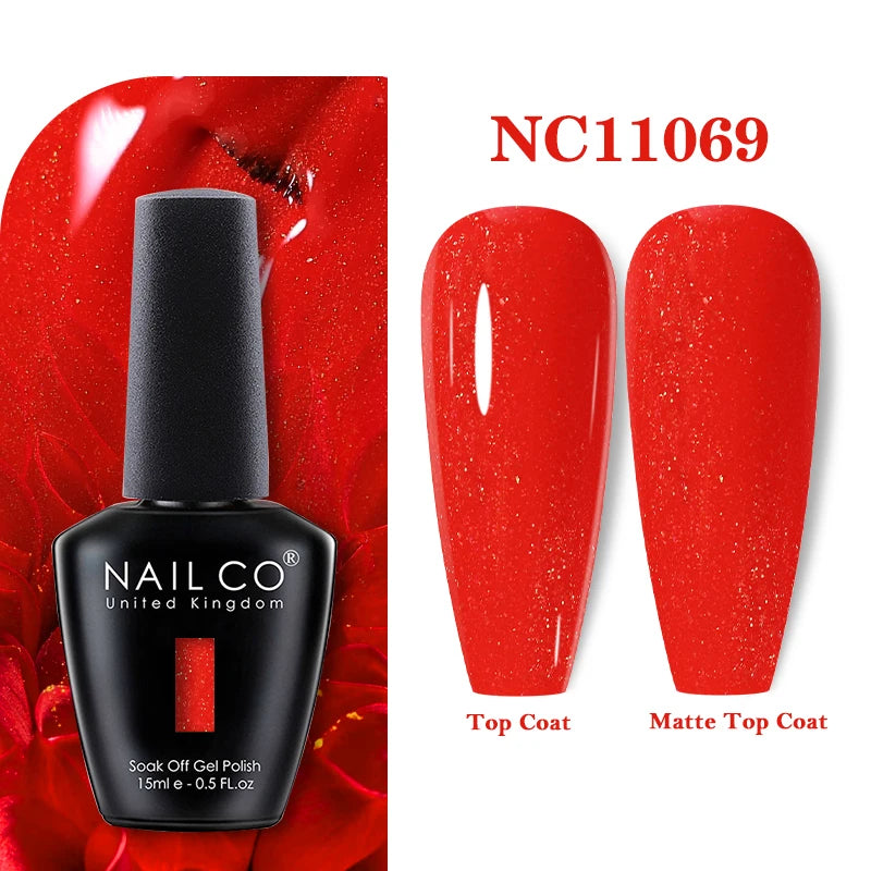 NAILCO 131Colors Vernis Semi Permanent UV Varnish Gel Nail Polish Nails Art Gel Manicure TOP BASE Varnish Hybrid