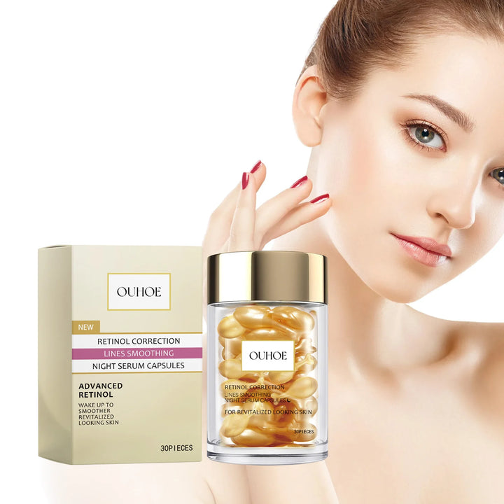 OUHOE Retinol Serum Facial Reduce Facial Wrinkles & Fine Lines Smoothing Hydrating Moisturize Skin Care Firm Anti-aging Essence