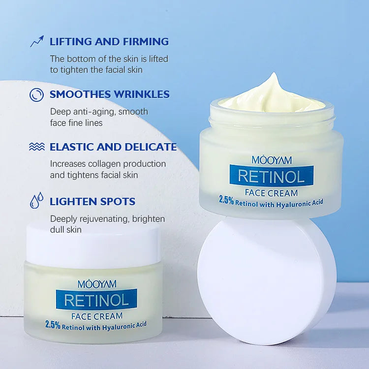 Hyaluronic acid vitamin A retinol cream, anti-wrinkle anti-aging firming serum cream