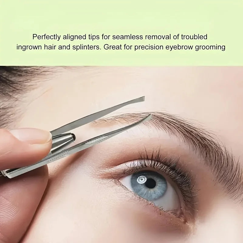 1/2pcs Upgraded LED Light Brow Tweezers Tool with Intelligent Design for Perfect Eyebrow Shaping and Fake Lash Application