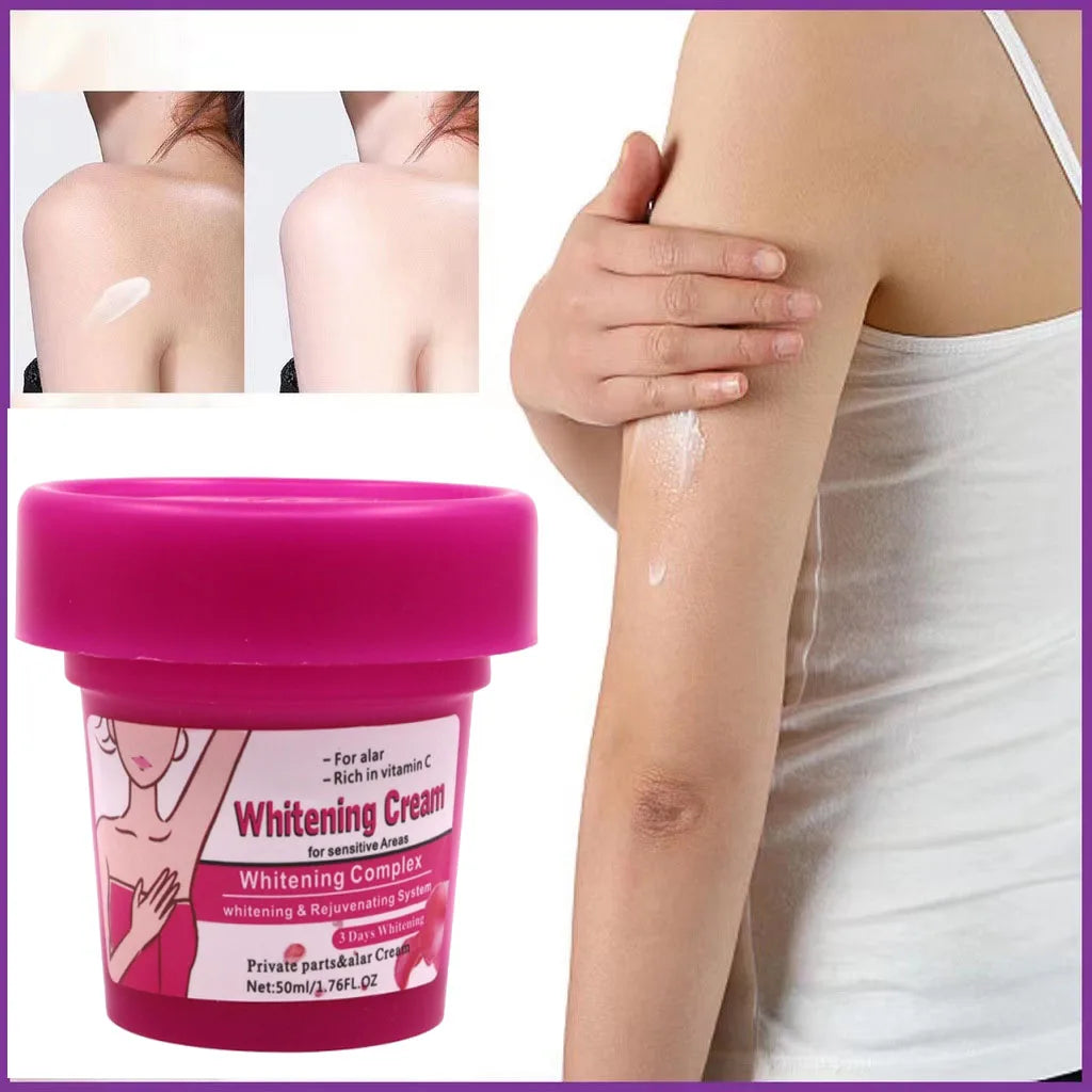 Body Whitening Bleach Cream Brighten Underarm Elbow Knees Joint Removal Intimate Parts Dark Spots Melanin Snow Bleach Cream