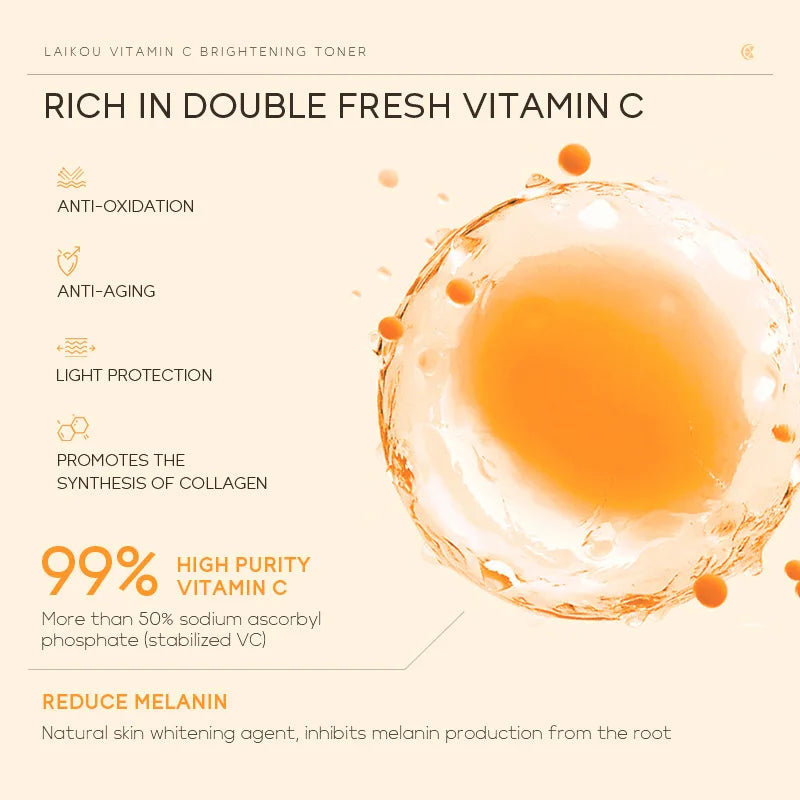 Vitamin C Brightening Toner 100ml Skin Care Hydrating Moisturizer for Glowing Skin with Antioxidant Properties Korean Skin Care