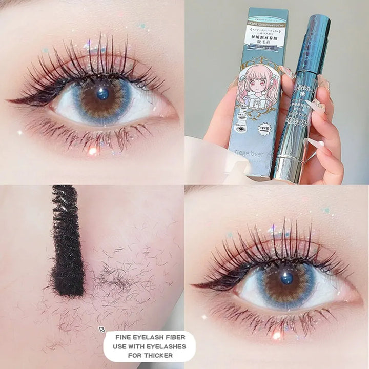 Gege Bear Dream Party Curly Black Sun Flower Mascara Cute Design All Day Long-Wearing Lash-Lengthening Thick Volume Eyelashes