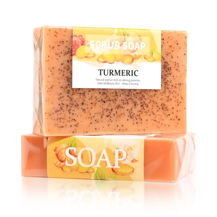 100% Organic Carrot Soap, Natural Walnut Granules, Bright White Essential Oil, Glycerin Bath Handmade Soap, Moisturizing And Nou