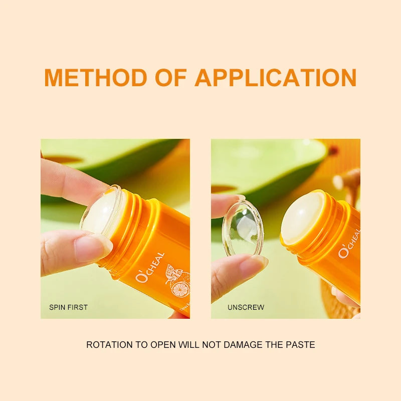 Ocheal Avocado Cleansing Makeup Remover Gel Stick Facial Eye Lip Orange Deep Cleaning Balm Cream Stick Clean Cleanser Skin Care