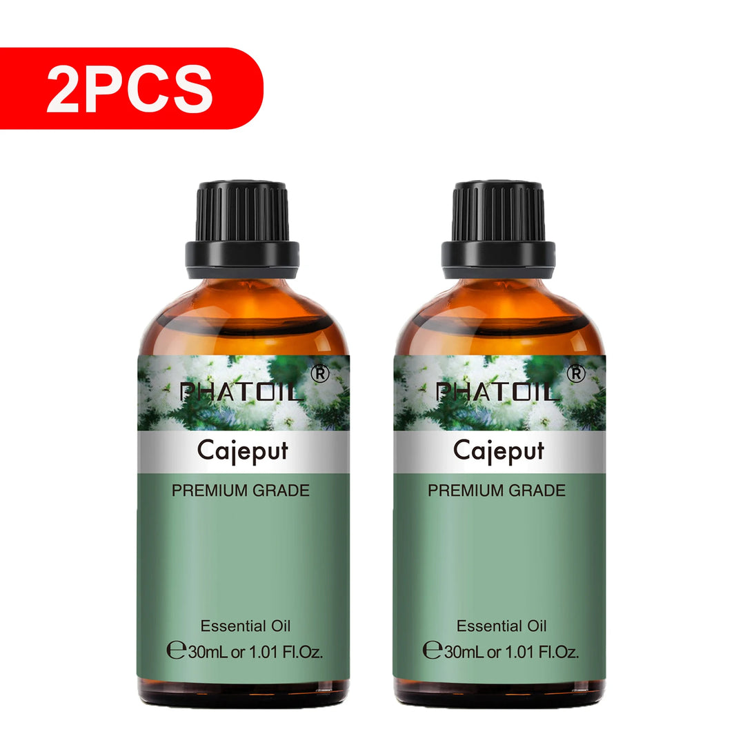 PHATOIL 2PCS Natural Essential Oils Set 30ml Bergamot Lemon Ylang Ylang Lavender Jasmine Vanilla Eucalyptus Aroma Essential Oils