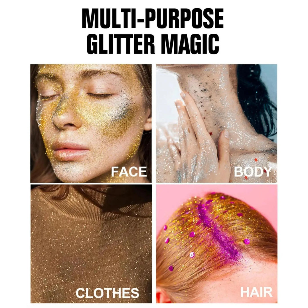 5 Color Shimmer Powder Spray For Body Face Hair Makeup Glitter Highlighter Brightening Sparkle Party Cosmetics