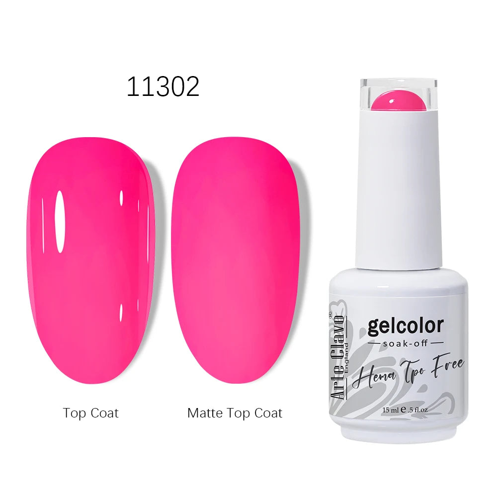 Arte Clavo 15ml HEMA TPO FREE Gel Nail Polish Pink Hybrid Nail Manicure Semi-permanent Enamels Varnish For UV LED Nails Supplies