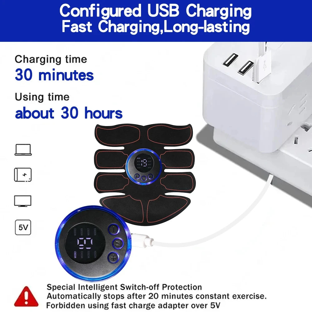 ABS Stimulator EMS Muscle Stimulator Muscle Toner Fitness Weight Loss Massager Abdominal Training Slimming Patch