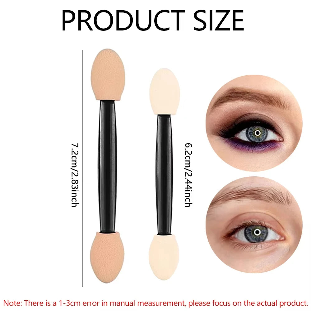 10/30/300pcs Double Ended Eyeshadow Brush Eyeshadow Applicators 6.2cm Makeup Sponge Brushes For Women Cosmetic Beauty Tool