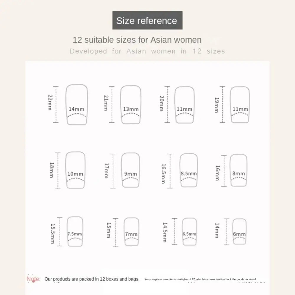 Long Square False Nails White Lips Starbursts Small Flower Fake Nials French Rainbow Stripes Nail Tips DIY Nail Art Accessory