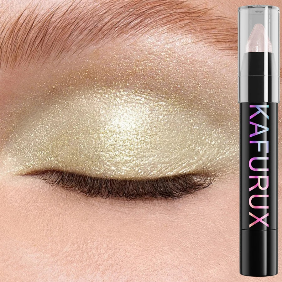 25 Colors Glitter Eyeshadow Eyeliner Pencil Waterproof Pearlescent Matte Nude Eye Shadow Korean Makeup Gift Highlighter Pen Tool