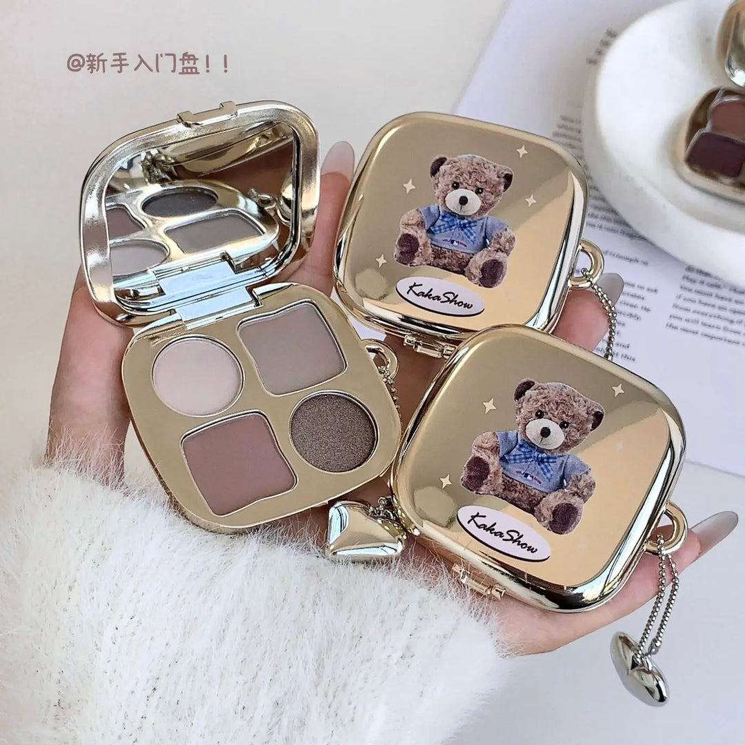 Kakashow Little Bear Eyeshadow Palette - Soft, Natural, Long-Lasting, Non-Fading, and Smudge-Free Eyeshadow Palette