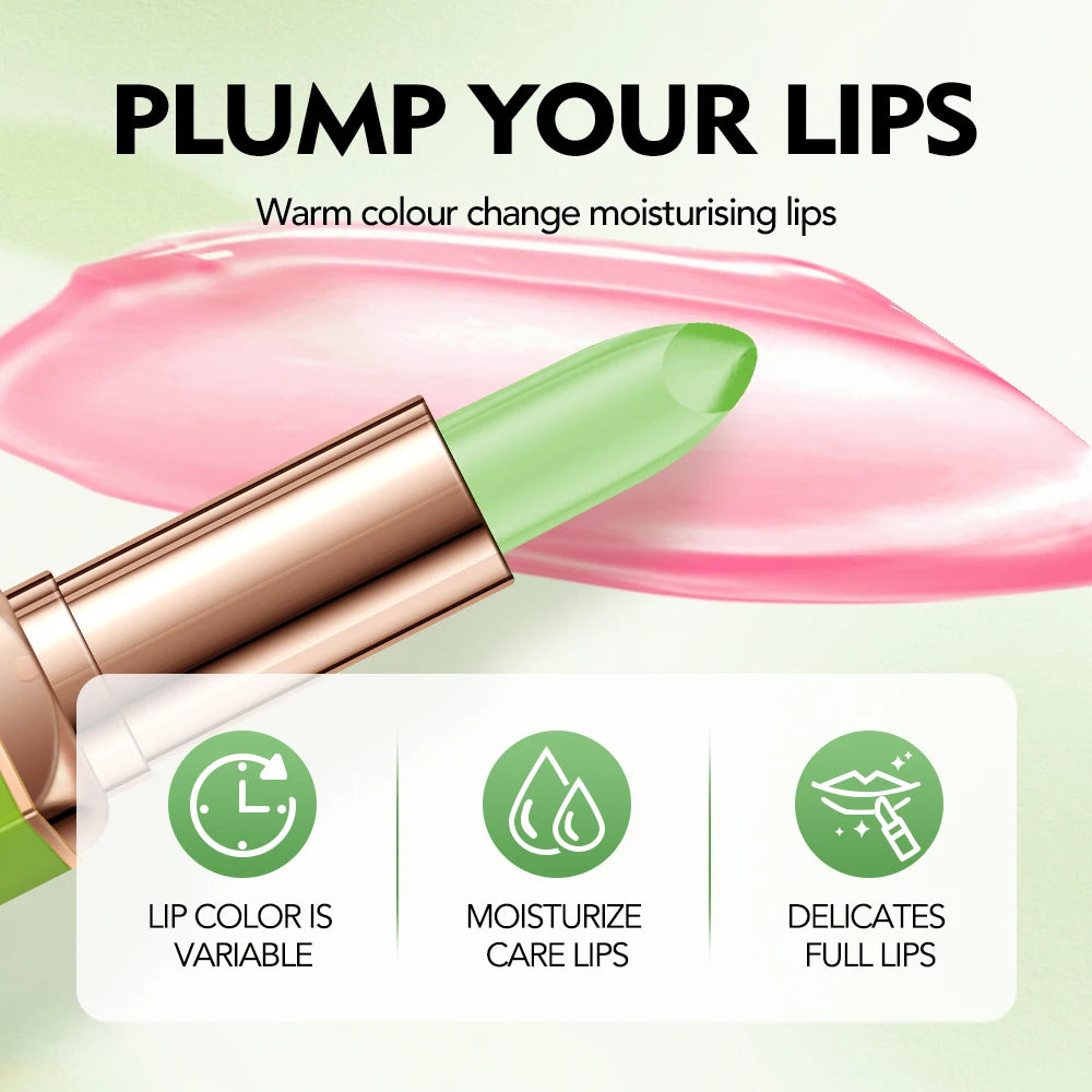 Aloe Vera Color Changing Lipstick – Moisturizing PH Reactive Lip Balm, Transfer-Resistant Long-Lasting Lip Color, Natural Flush