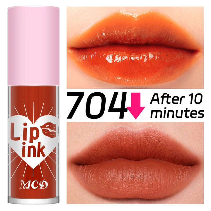 Waterproof Matte Lip tint Long-lasting Lip Glaze Sexy Plump Lip Glow Oil Velvet Lip Gloss Stain Makeup Full Color Lip Cosmetic