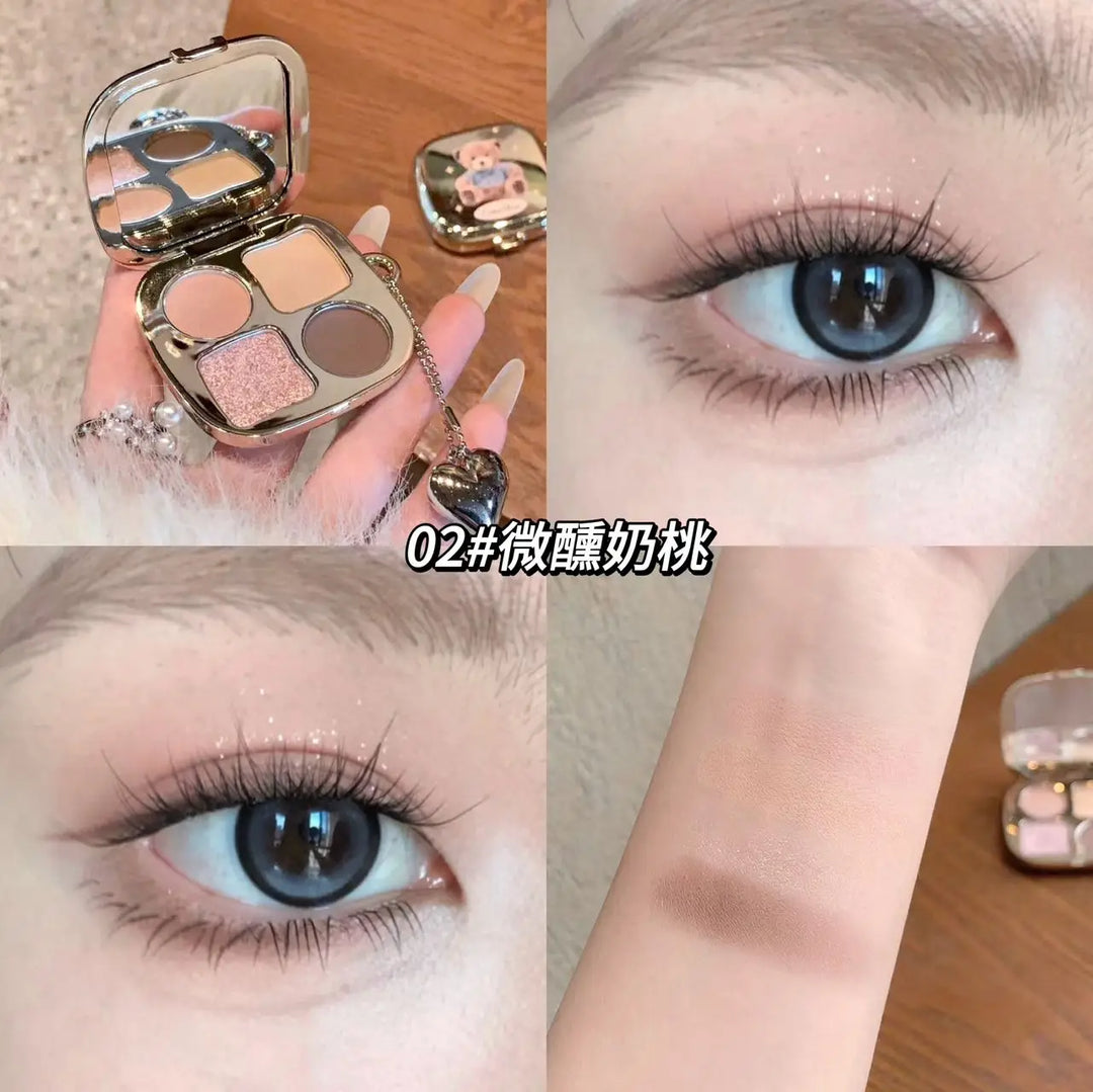 Kakashow Little Bear Eyeshadow Palette - Soft, Natural, Long-Lasting, Non-Fading, and Smudge-Free Eyeshadow Palette