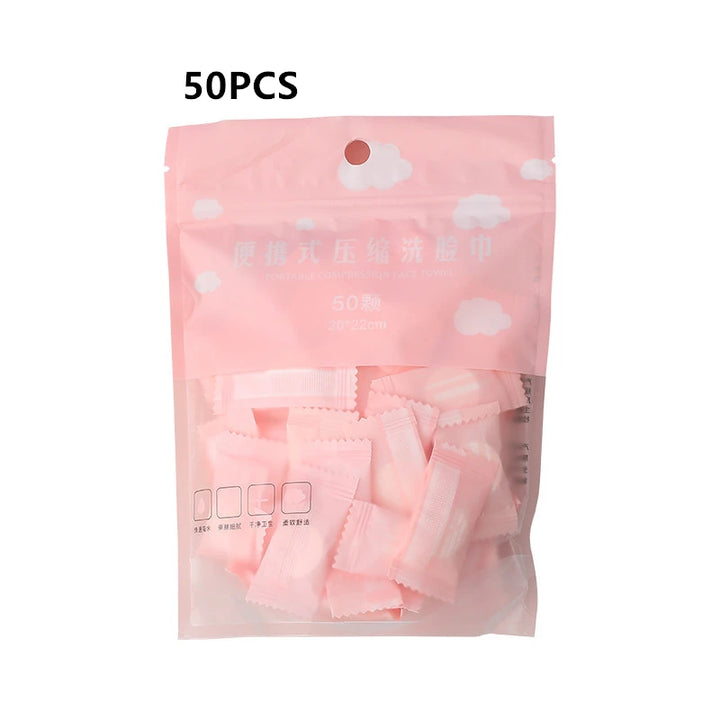 20/50PCS Mini Compressed Towel Disposable Capsules Towels Magic Face Care Tablet Outdoor Travel Cloth Wipes Paper Tissue
