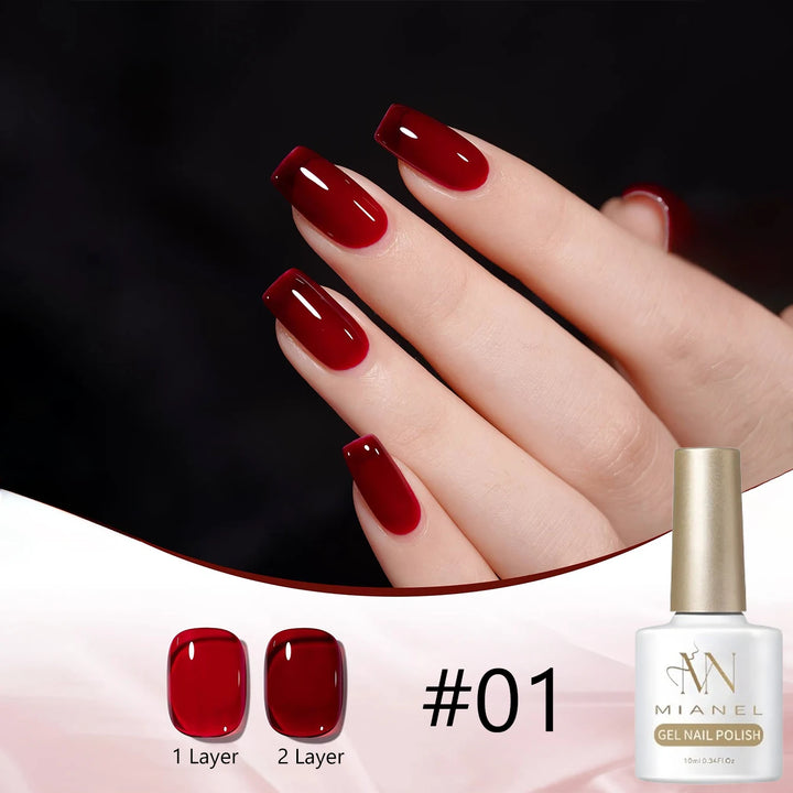 12ML 1-21PCS Autumn Nails Red through half the Sky Cat Eye Nail Glue Halloween New Whitening Glass Bead Cat Eye Nail Polish