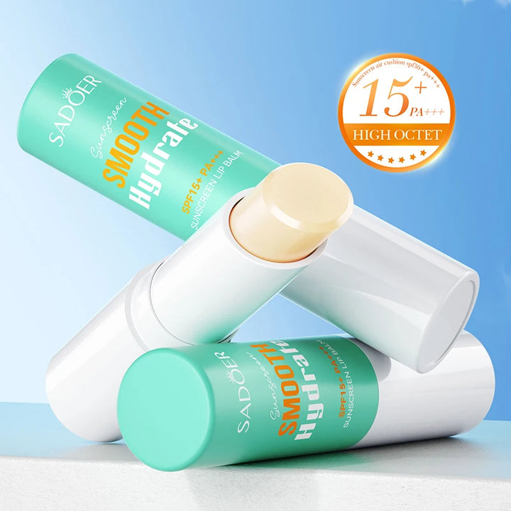 Spf 15+ Lip Sunscreen Solar Blocker Lip Balm Moisturizing Fade Lip Lines Nourishing Hydrating Lipstick For Lips Skin Care