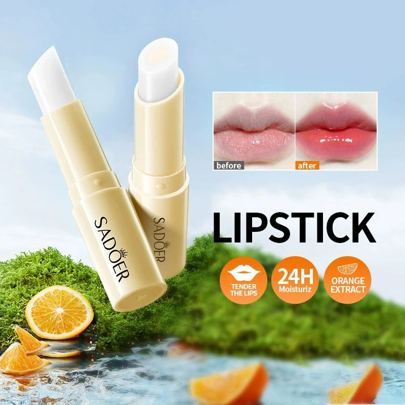 SADOER Warm Color Changing Moisturizing Lipstick Anti Wrinkle Mositurzing Nourishing Lip Balm Plumper Beauty Skin Care