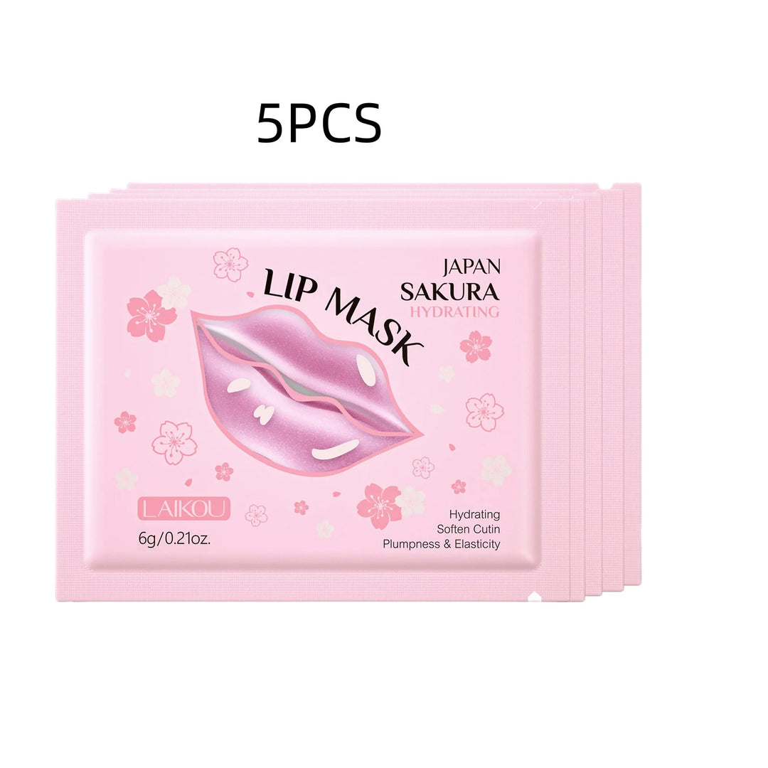 Japan Sakura Collagen Lip Mask Moisturizing Firming Deeply Nourish Relieve Dry Lips Moisturizer Lip Patches Gel Pads Skin Care