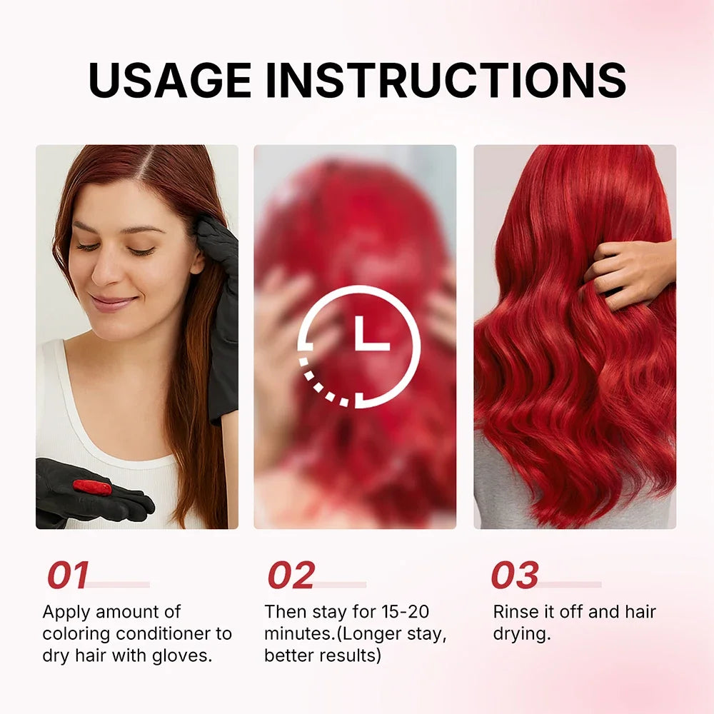 Karseell 500ml Color Depositing Red Hair Mask Color Boosting Conditioner, Hydrates and Enhances Red Tones for Color-Treated Hair