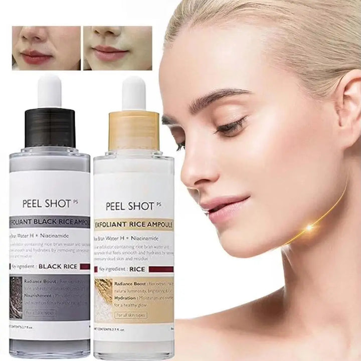 Rice Exfoliating Serum Facial Moisturizer Blackhead Removal Pore Shrinking Korean Skin Care Hydrating Face Serum Brightening