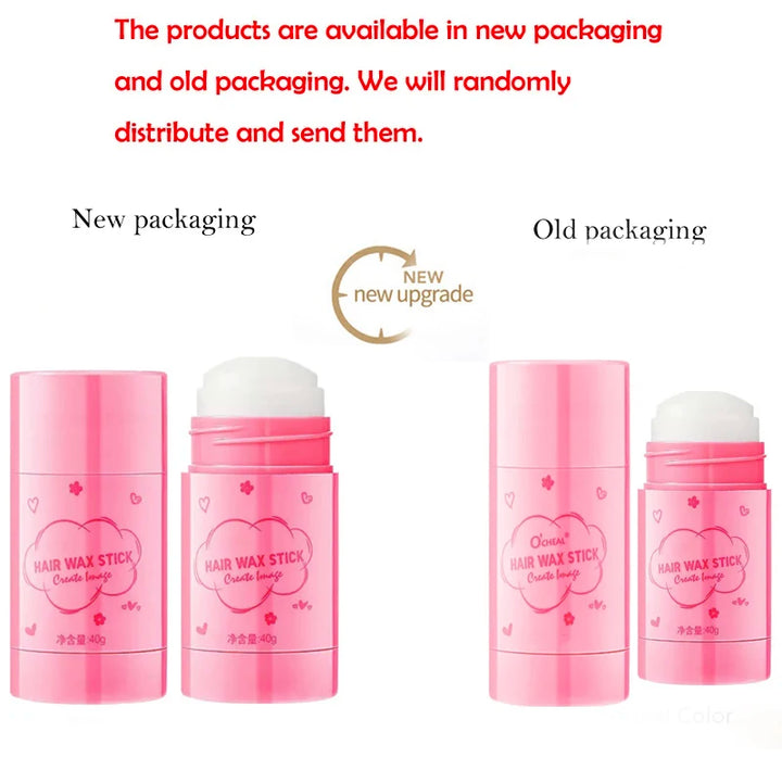 40g Professional Hair Wax Stick Shattered Hair Finishing Cream Broken Repair Styling Smooth Artifact Non-Greasy Gel Loose Hair