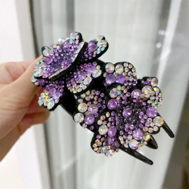 Shiny Rhinestone Hairpin Flower Leaf Duckbill Hair Claws Retro Hair Clips Accessories For Women Shinning Ponytail Headwear