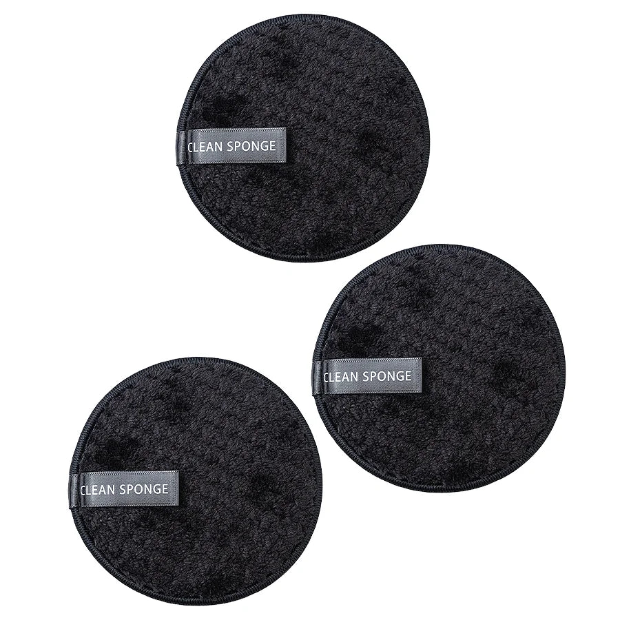 3 Packs 5 Color Optional Round Small Pineapple Cleaning Powder Puff Beginner  for Home And Travel Use