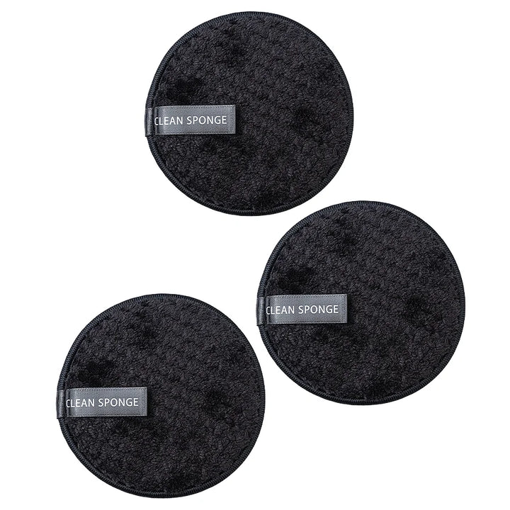 3 Packs 5 Color Optional Round Small Pineapple Cleaning Powder Puff Beginner  for Home And Travel Use