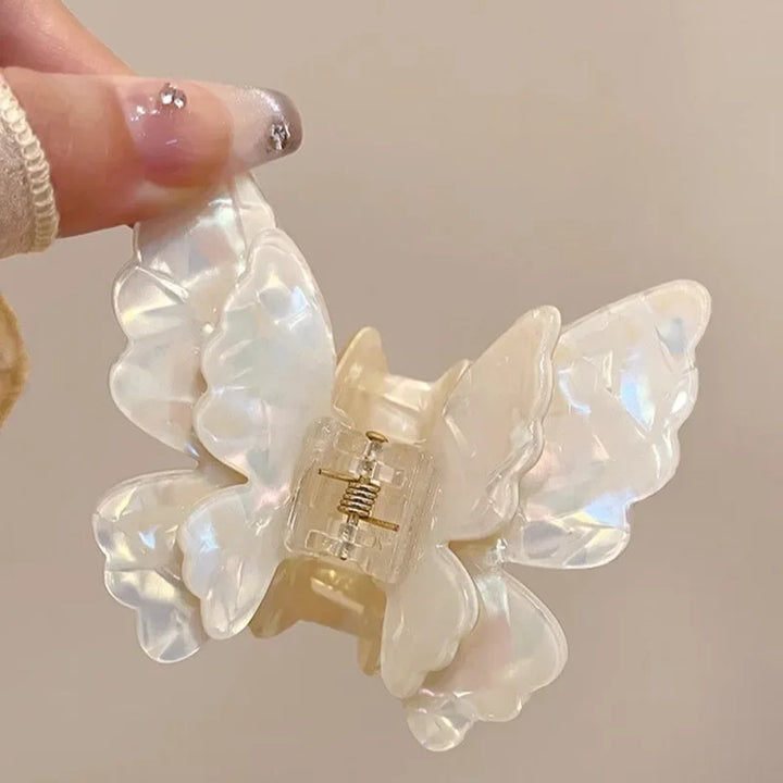 Fairy Butterfly Hair Claw Acetate Crab Hair Clip Summer Sweet Princess Shark Clip Coiled Hairpins Hairs Accessories French Retro