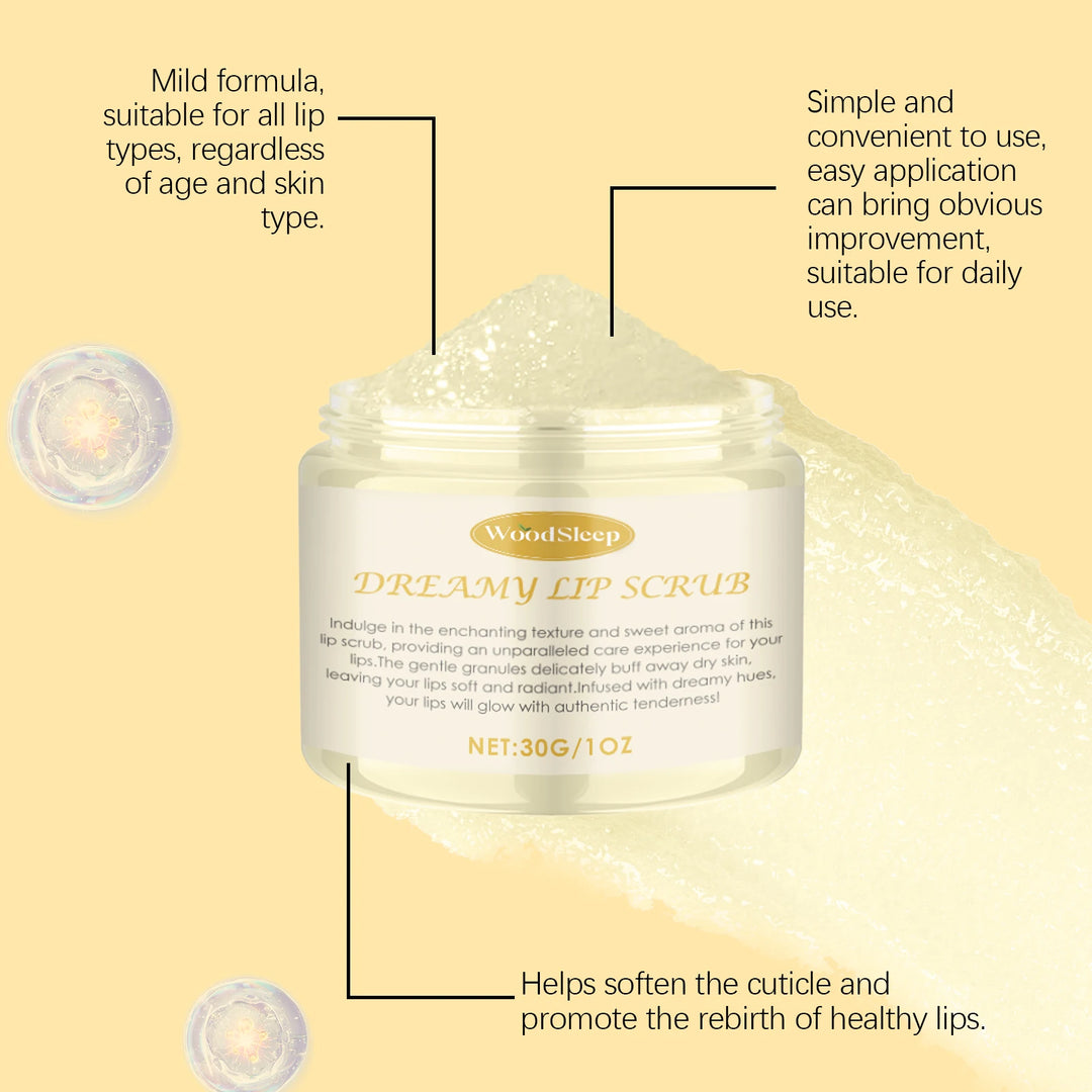 Coconut Vanilla Lip Scrub Exfoliating Even Lip Color Remove Dead Skin Repair Chapped Lip Deep Moisturizing Plump Lip Skin Care