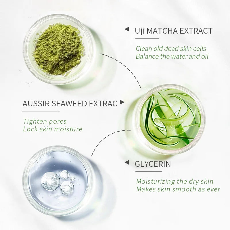 Matcha Peeling Gel Gentle Oil Control Body Face Scrub Cleansing Pores Treatment Acne Remove Blackhead Facial Exfoliation Gel