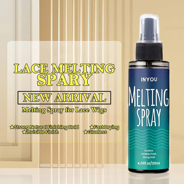 2-piece set  Hair Glue Remover Adhesive Cleaner and Lace Melting Spray and Holding Spray(120ml), Extreme Hold & Glueless