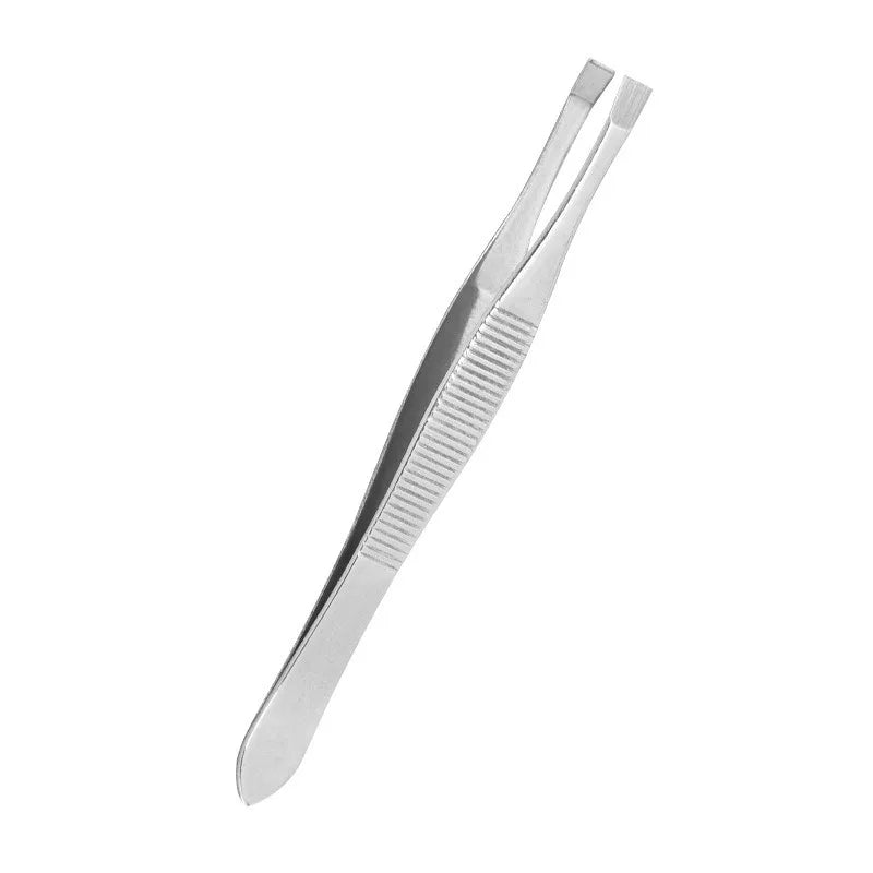 1PC Precision Eyebrow Tweezers- Professional Stainless Steel Tool for Eyebrow Shaping & Facial Hair Removal - Unisex Beauty Tool