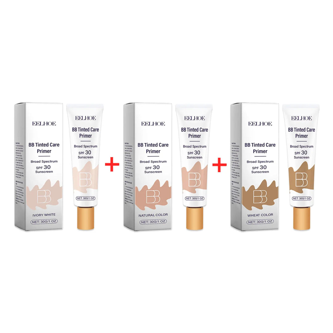 EELHOE BB Cream Foundation Face Primer Concealer For Acne Pores Blemishes Coverage Moisturizing Sun block Brightening Skin Tone
