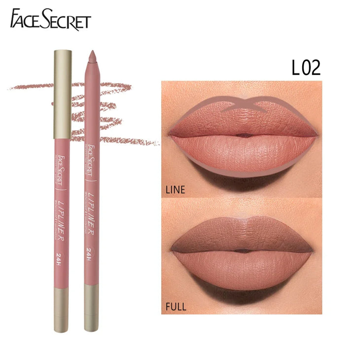 Face Secret Waterproof Liners Makeup Lipliner 12 Colors Matte Velvet Lipstick Pen / Liptint Long Lasting Waterproof Lip Tint