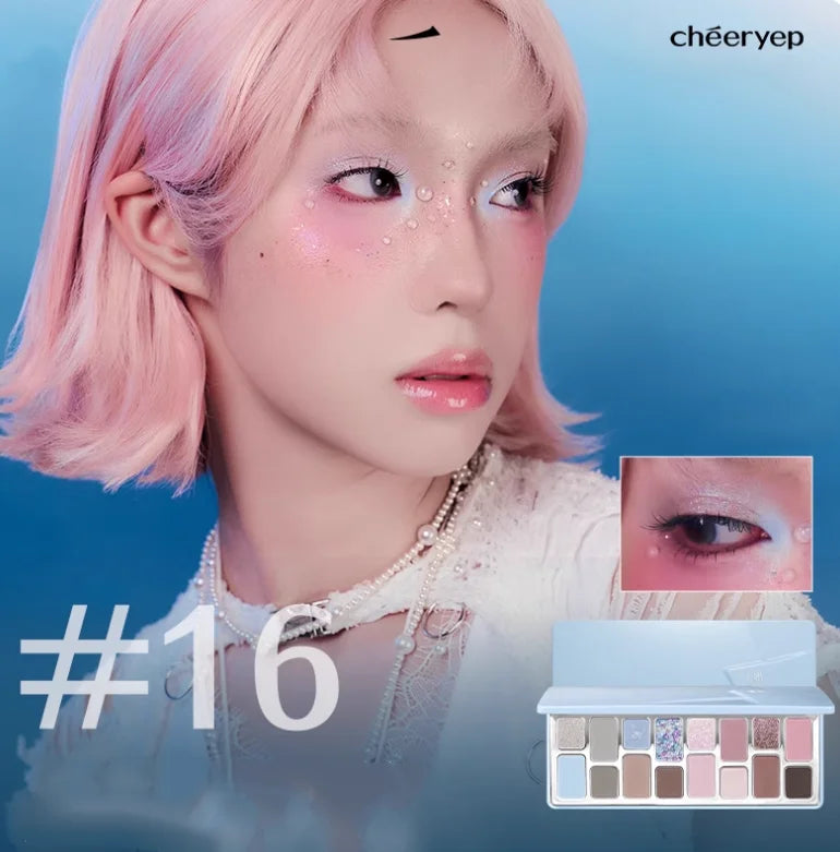 Chéeryep Makeup Eyeshadow Palette 16 Color Neutral Eye Shadow Plate Make Up Earth Color Matte Glitter Vegan,Cruelty-free