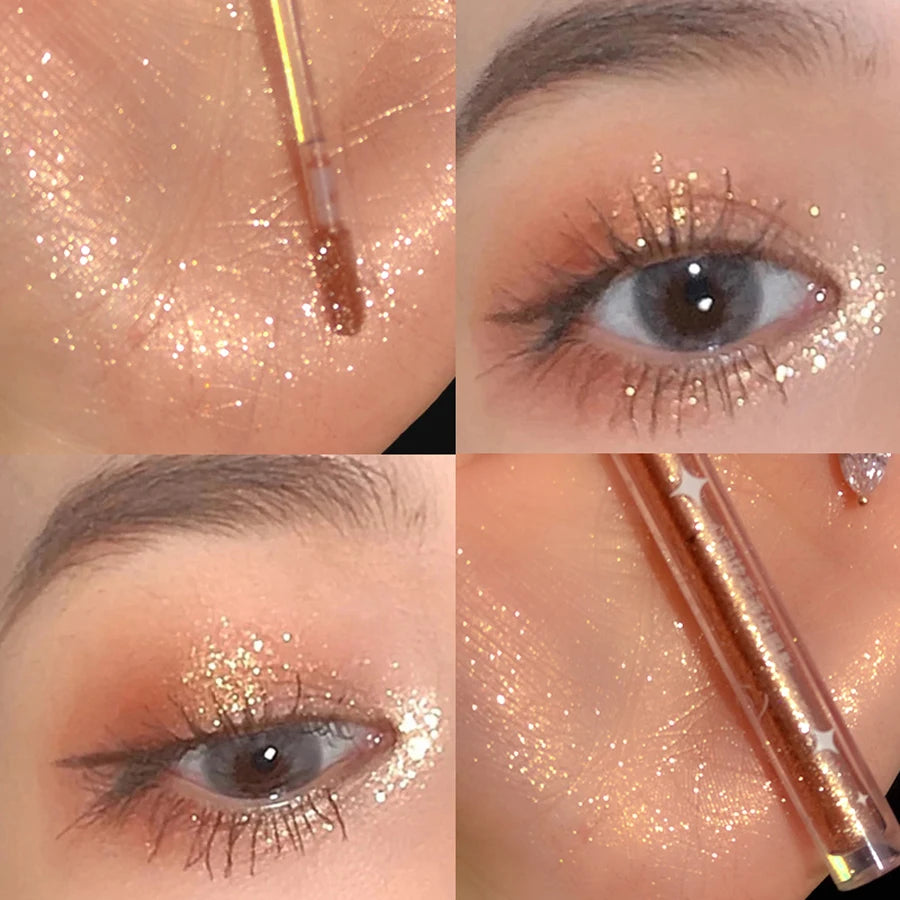 Liquid Eyeshadow High Pigment Waterproof Lasting Not Easy To Fade Pearl Glitter Portable Delicate Women's Eye Makeup