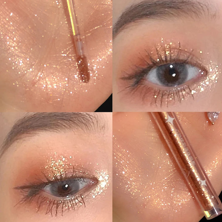 Liquid Eyeshadow High Pigment Waterproof Lasting Not Easy To Fade Pearl Glitter Portable Delicate Women's Eye Makeup