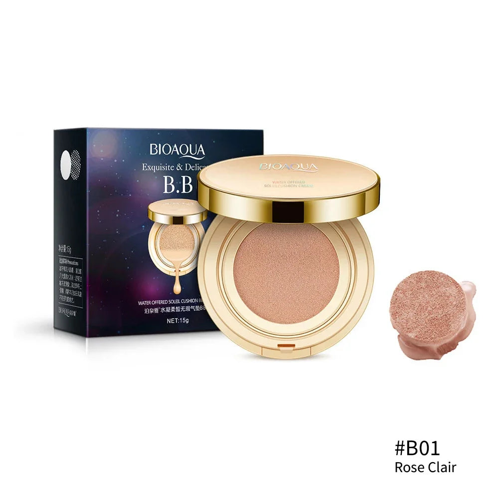 BIOAQUA  Waterproof Matte Air Cushion Poreless BB＆CC Cream High Coverage Oil-control Soft Face Makeup Foundation Base Cosmetics
