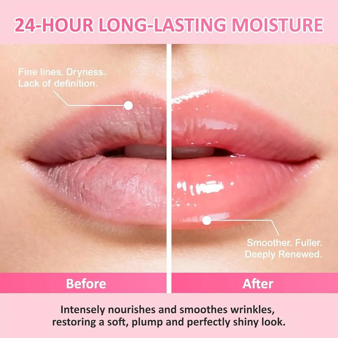 Amococo 7gx8pcs Strawberry Lip Balm Set Moisturizing Lip Mask Gift Box Care Treatment Nourishing Hydrating for Dry Lips Christmas Valentine Gift