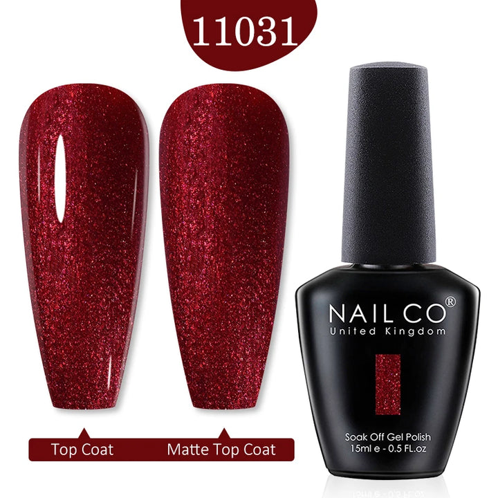 NAILCO Red Colors Series 15ML Nail Gel Polish Nail Supplies Semi Permanent For Nail Art Manicure Soak Off LED UV Hybrid Varnish