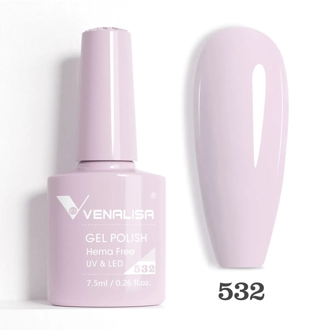 Venalisa HEMA TPO FREE Nail Gel Polish Glitter Gorgeous Full Coverage Soak Off UV LED French Nail Jelly Pink Nude Collection