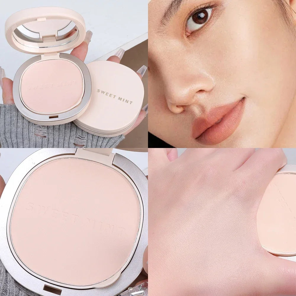 Transparent Pressed Powder Waterproof Lasting Oil Control Full Coverage Face Compact Setting Powder Makeup Foundation Cosmetics