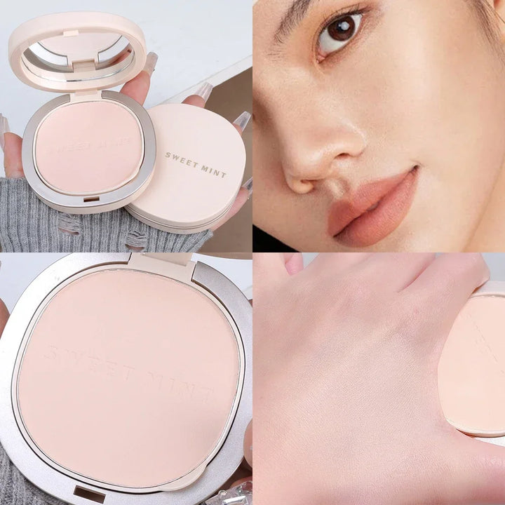 Transparent Pressed Powder Waterproof Lasting Oil Control Full Coverage Face Compact Setting Powder Makeup Foundation Cosmetics