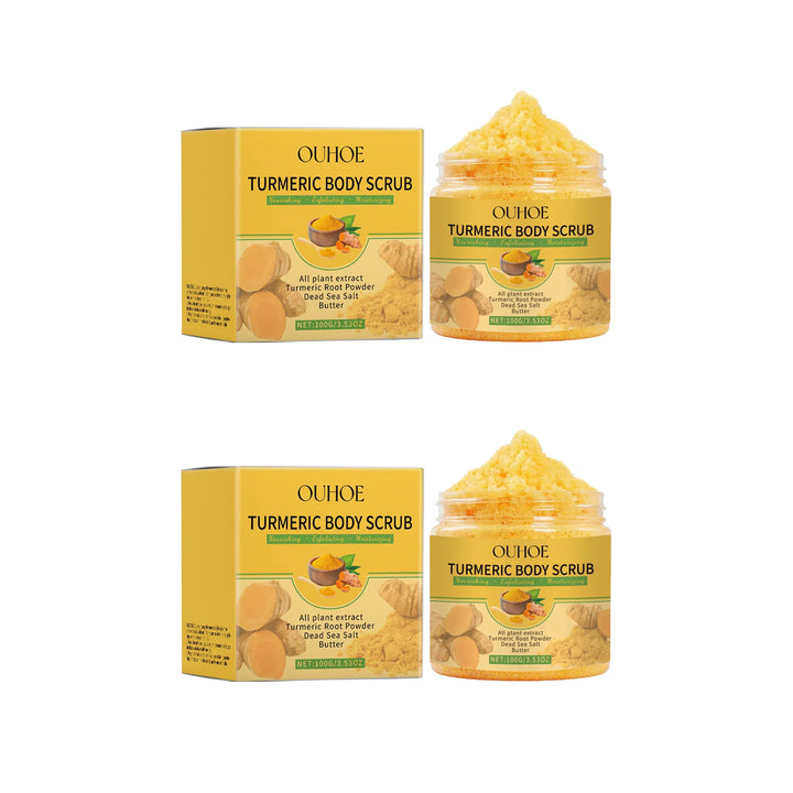 Turmeric Body Scrub Gentle Exfoliating Remove Dead Skin Pore Cleansing Hydrating Natural Brightening Skin Smoothing Skin Care